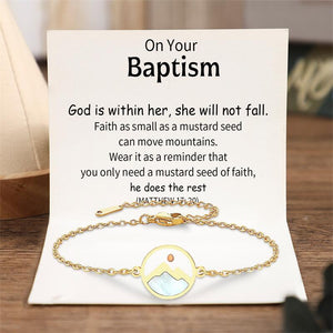 Gold Mustard Seed Faith Bracelet - Inspirational Christian Jewelry