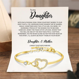 To My Daughter Forever Connected Bracelet - Infinite Love Jewelry Gift