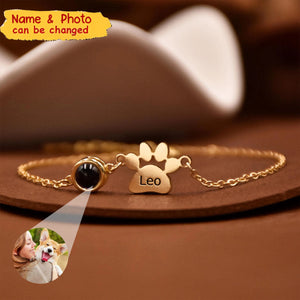Pet Name Bracelet With Photo - Personalized Dog&Cat Picture Projection Bracelet