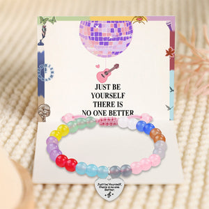 To My Daughter - Just Be Yourself There Is No One Better - Colorful Stretchable Bracelet