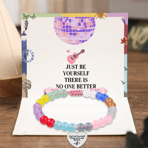 To My Daughter - Just Be Yourself There Is No One Better - Colorful Stretchable Bracelet