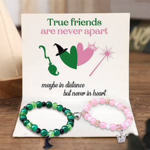 To Friend - True Friends Are Never Apart - Crown Hat Matching Bracelets