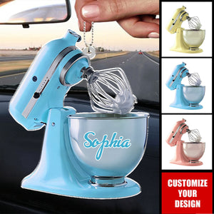 Personalized Baking Mixer Lights Car Ornament, Baker Gifts