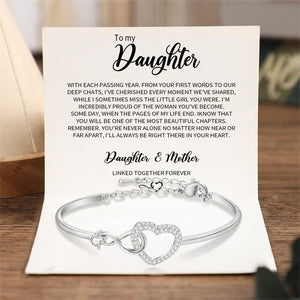 To My Daughter Forever Connected Bracelet - Infinite Love Jewelry Gift