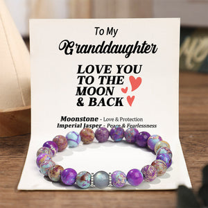 To Daughter/Granddaughter/Mom/Wife - Love You To The Moon & Back Stretchable Bracelet