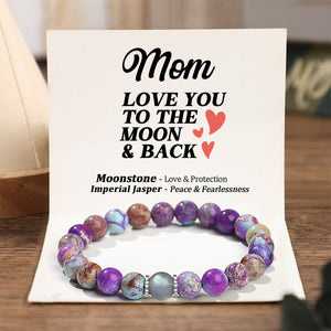 To Daughter/Granddaughter/Mom/Wife - Love You To The Moon & Back Stretchable Bracelet