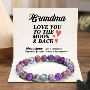 To Daughter/Granddaughter/Mom/Wife - Love You To The Moon & Back Stretchable Bracelet