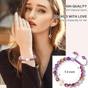 To My Sister in Christ - Christian Cross Bracelet for Teens & Women