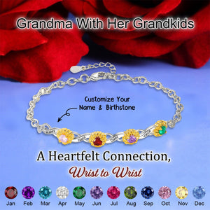 Birthstones & Names - Personalised Birthstone Beautiful Bracelet Gift for Her