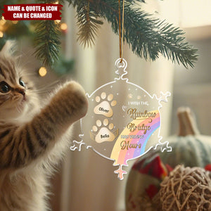 At The Rainbow Bridge - Personalized Snowflakes Shaped Acrylic Ornament