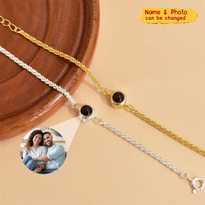 Custom Photo Projection Bracelet - Personalized Photo Memorial Bracelet