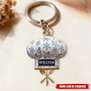 Personalized Chef Hat Acrylic Keychain, Gift For Chef, Cooking Keepsake, Kitchen Lover Gift