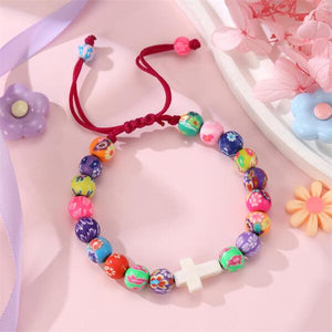 To My Sister in Christ - Colorful Clay Beads Easter Bracelet