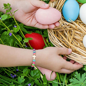 To My Sister in Christ - Colorful Clay Beads Easter Bracelet