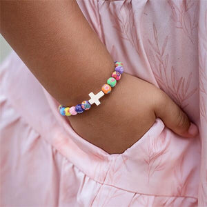 To My Sister in Christ - Colorful Clay Beads Easter Bracelet