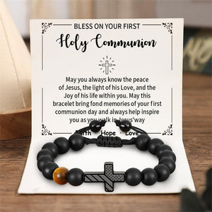 First Holy Communion - American Flag Cross Beads Bracelet