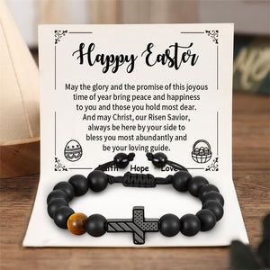 Happy Easter - American Flag Cross Beads Bracelet