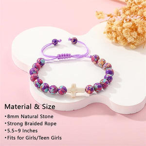 To My Sister in Christ - Adjustable Cross Beads Bracelet