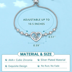 To My Sister in Christ - Love You to the Moon and Back Bracelet