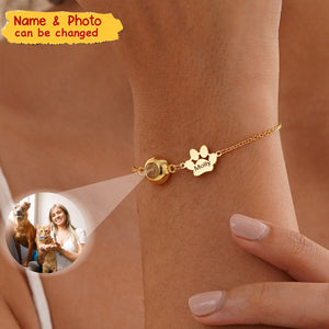 Pet Name Bracelet With Photo - Personalized Dog&Cat Picture Projection Bracelet