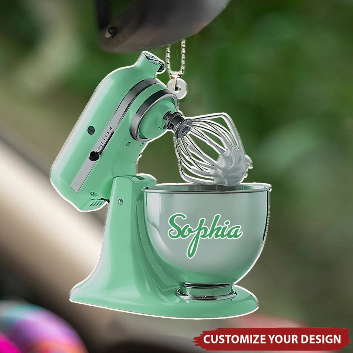 Personalized Baking Mixer Lights Car Ornament, Baker Gifts