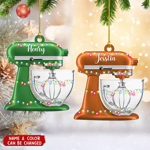 Personalized Baking Mixer Lights Christmas Ornament, Baking Ornament