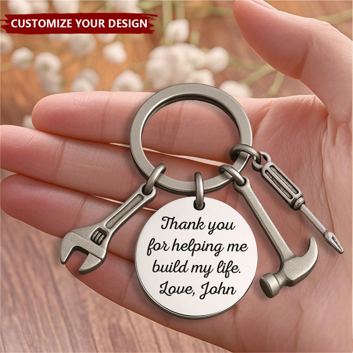 Life's Better When Built With You - Family Personalized Keychain