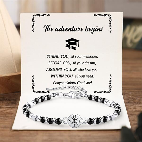 Towards Your Dreams - Compass Graduation Bracelets For Her Him