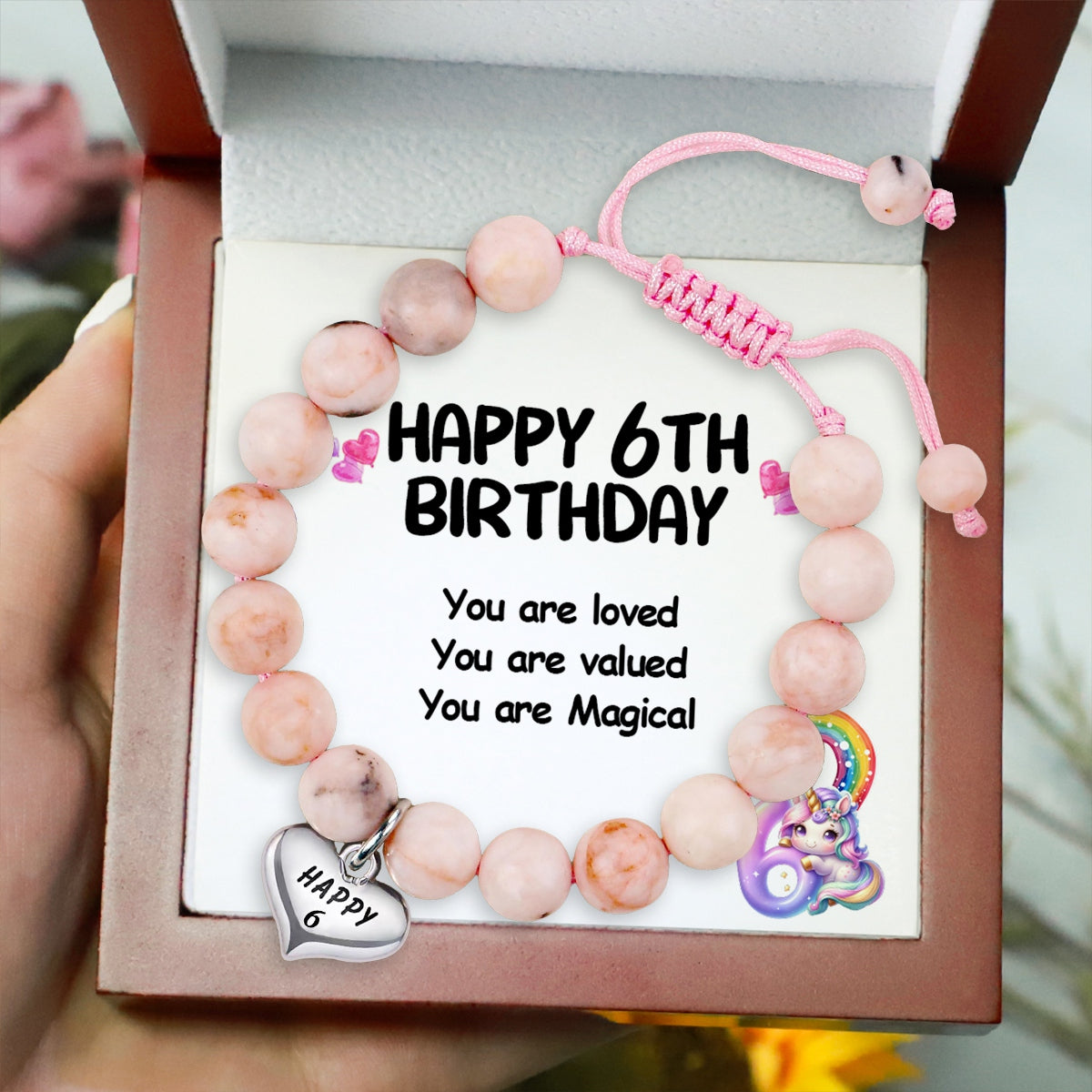To Daughter - To A Sweet Girl on Her Birthday - Adjustable Stone Pearl Bracelet