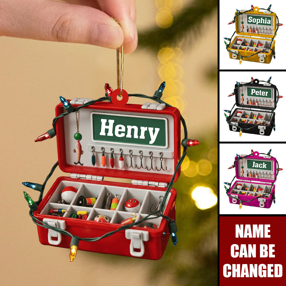 Merry Fishmas - Personalized Fishing Ornament