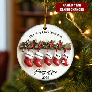 Baby's First Christmas Personalized Family Ceramic Ornament
