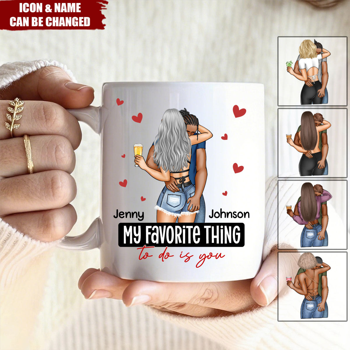 My Favorite Thing To Do Is You - Personalized Mug - Anniversary Gifts For Her, Him