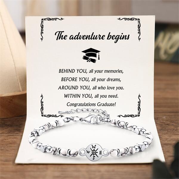 Towards Your Dreams - Compass Graduation Bracelets For Her Him