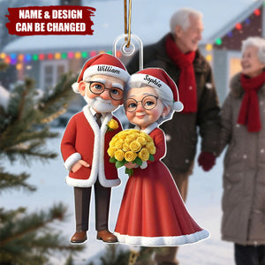 Growing Old Together, Elderly Couple Christmas Ornament, Gift For Couples and Grandparents