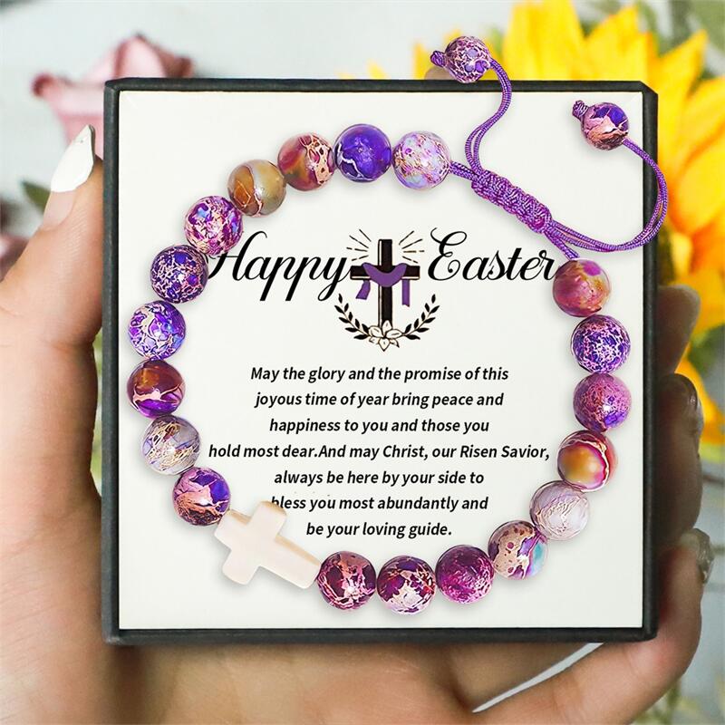 Christian Cross Bracelet for Teens & Women - Easter Basket Stuffers