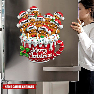Merry Christmas Gingerbread Cup Personalized Decal