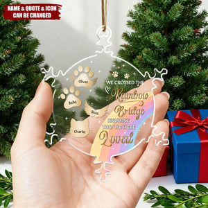 At The Rainbow Bridge - Personalized Snowflakes Shaped Acrylic Ornament