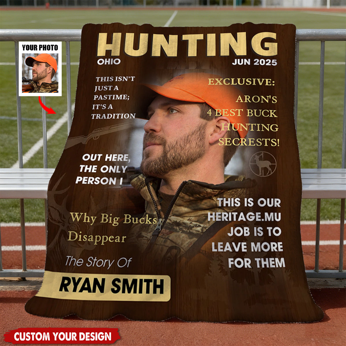 Man Cave Hunting Art - Personalized Blanket, Gift For Hunter
