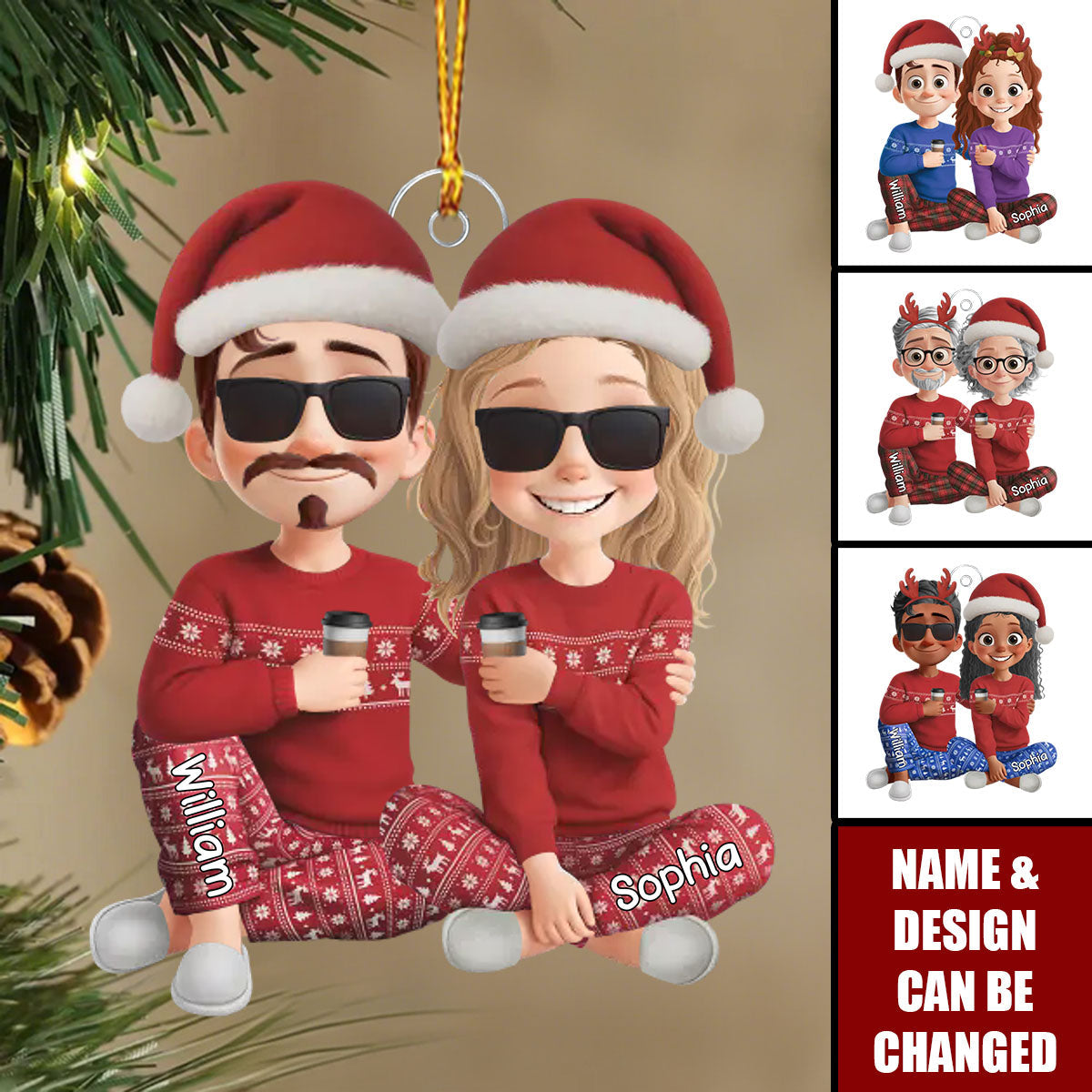 Personalized Acrylic Ornament - Christmas Is Better With You