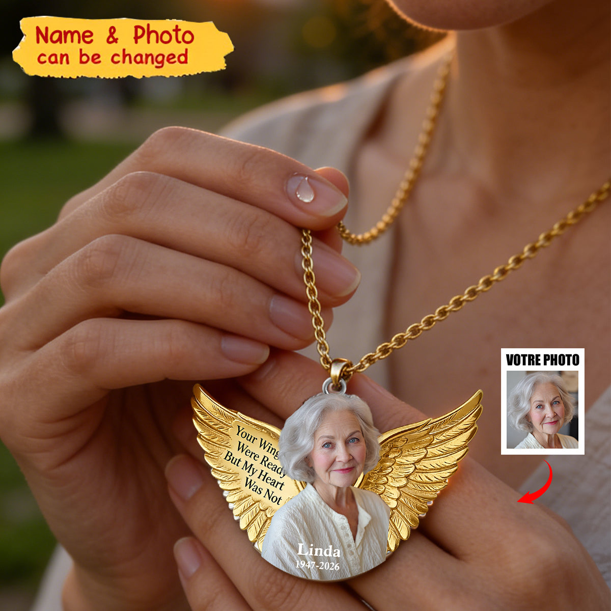 Your Wings Were Ready - Personalized Memorial Necklace