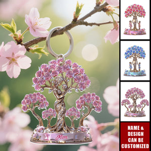 The Love Between Mother And Her Kids - Personalized Acrylic Keychain