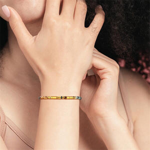 A New Chapter - Inspirational Morse code Natural Bead Wrap Bracelets