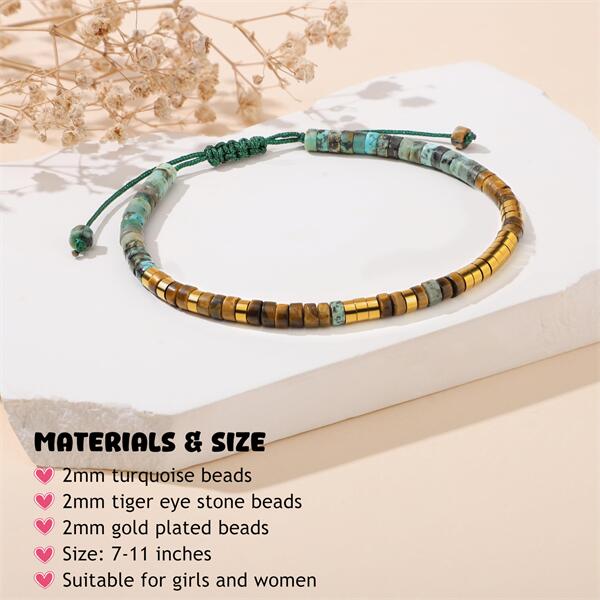 A New Chapter - Inspirational Morse code Natural Bead Wrap Bracelets