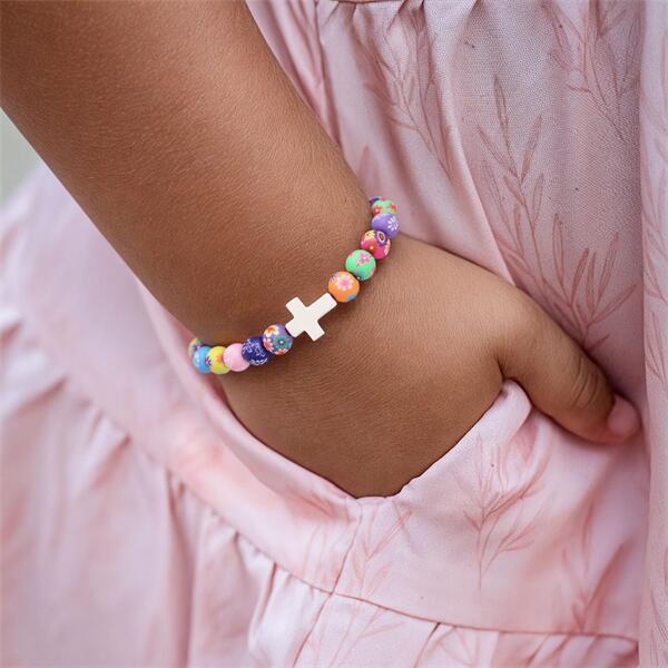 To My Sister in Christ - Colorful Clay Beads Easter Bracelet