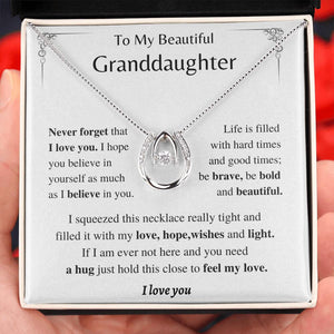 To My Granddaughter - Be bold and beautiful - Horseshoe Necklace