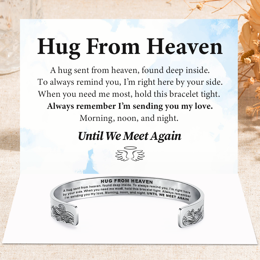 Hug From Heaven Wide Cuff Memorial Bracelet