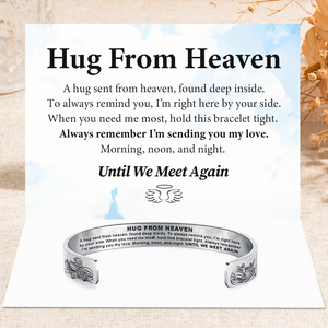 Memorial Gifts - Hug From Heaven Wide Cuff Memorial Bracelet