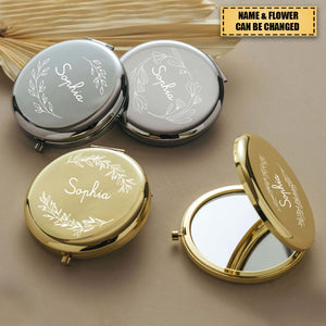 Custom Compact Mirror, Bridesmaid Proposal Gifts, Best Friend Birthday Gifts, Personalized Gifts for Women Engraved Pocket Mirror