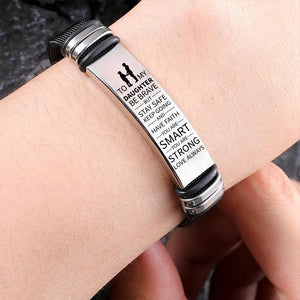 To My Daughter - Be Brave - Premium Stainless Steel Bracelet