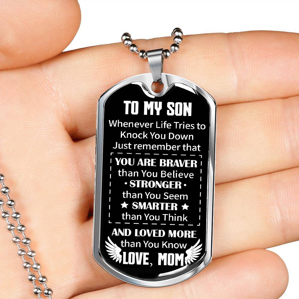 Mom To Son - Loved More Than You Know - Necklace